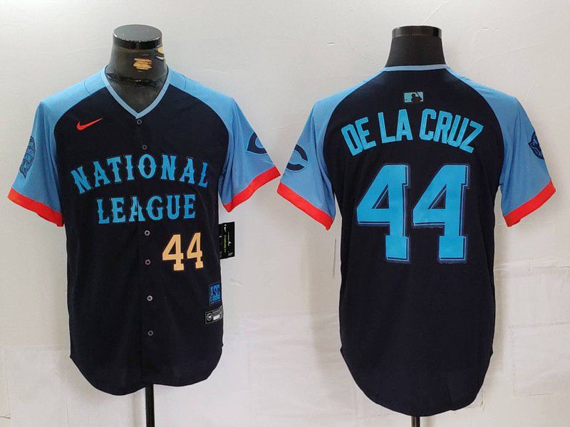 Men Cincinnati Reds 44 Delacruz Blue All star 2024 Nike MLB Jersey style 4